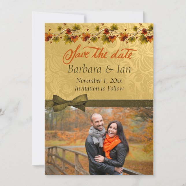Foto Herbst Save the Date (Vorderseite)