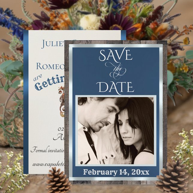 Foto & Herz - Blau Save The Date (Von Creator hochgeladen)