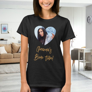 Foto Herz Braut Tribe Junggesellinnenabschied T-Shirt