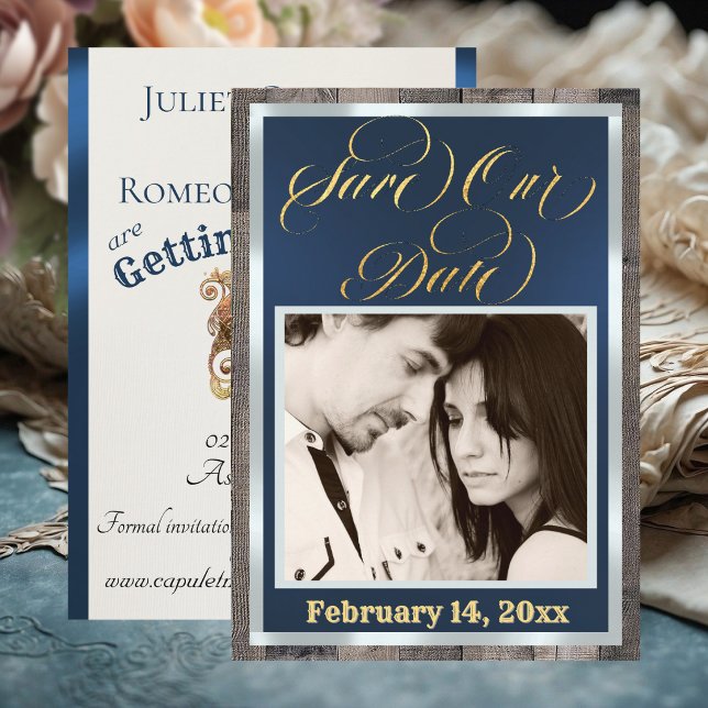 Foto & Herz - Dunkelblau Save The Date (Von Creator hochgeladen)