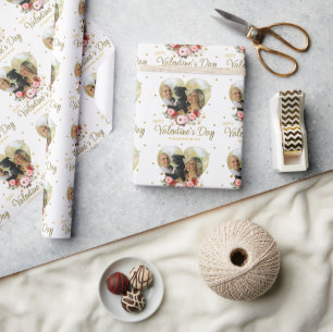 Foto Herz Gold Valentinstag Glitzer Herz Geschenkpapier