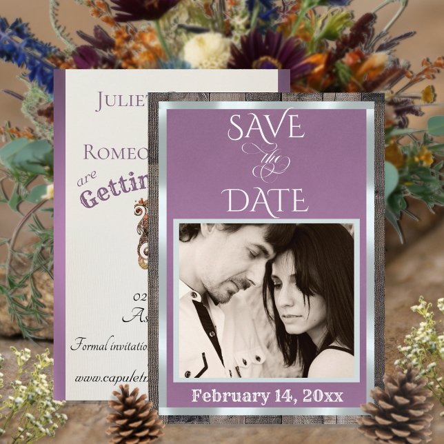 Foto & Herz - Lavendel Save The Date (Von Creator hochgeladen)