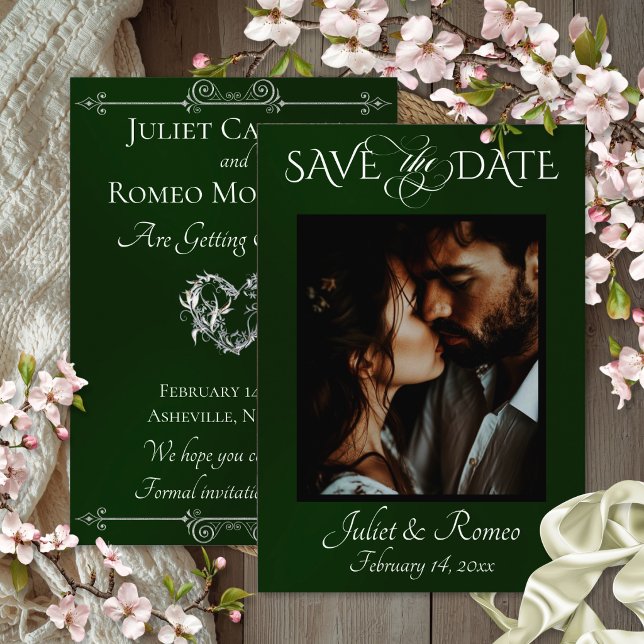 Foto & Herz Save the Date in Smaragd (Von Creator hochgeladen)