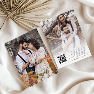 Foto Hintergrund für Vellum QR Code Wedding Einladung