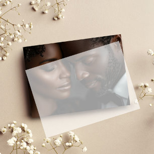 Foto-Hintergrundkarte 7x5 für Vellum Save the Date Einladung