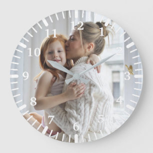 Foto hinzufügen große wanduhr