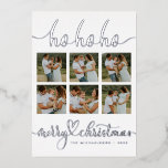 FOTO HINZUFÜGEN | Ho Ho Ho Frohe Weihnachten Folien Feiertagskarte<br><div class="desc">FOTO HINZUFÜGEN | Ho Ho Ho Frohe Weihnachten</div>