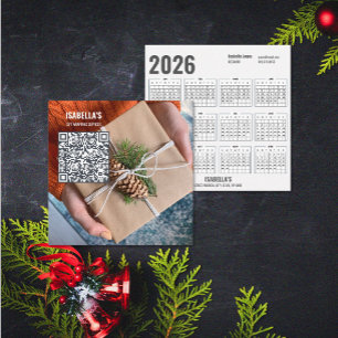 Foto hinzufügen - Kundenspezifische Weihnachtskart Quadratische Visitenkarte