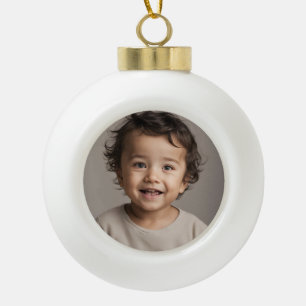Foto hinzufügen - personalisiert keramik Kugel-Ornament