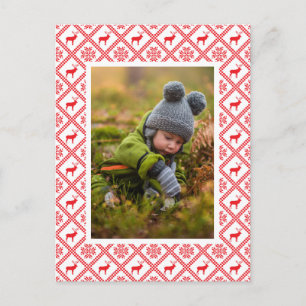 Foto hinzufügen Reindeer Sweater Christmas Postkarte