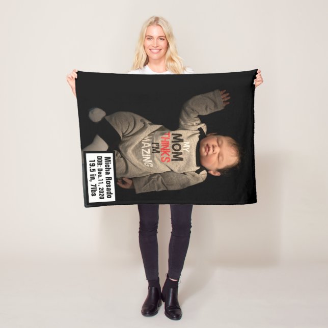 Foto hinzufügen / Text - Fleece Blanket, 60"x80" (Beispiel)