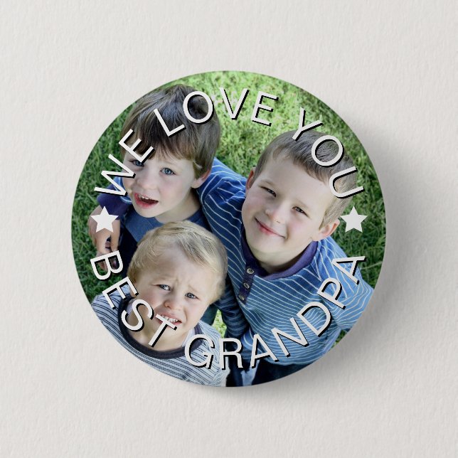 Foto hochladen - beste Opa Button (Vorderseite)