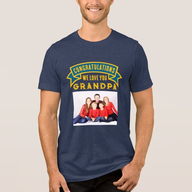 Foto hochladen - das beste Opa-Tri-Blend-Shirt Tri-Blend Shirt (Vorderseite)