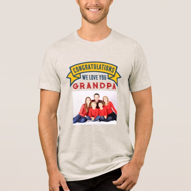 Foto hochladen - das beste Opa-Tri-Blend-Shirt Tri-Blend Shirt (Vorderseite)