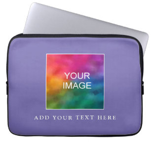 Foto hochladen Elegant Periwinkle Lila Laptopschutzhülle