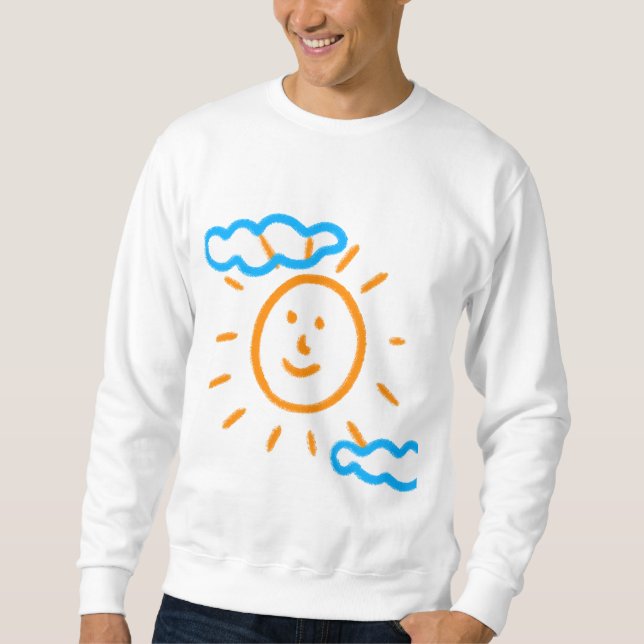 Foto hochladen Kids Artwork in Weiß Sweatshirt (Vorderseite)