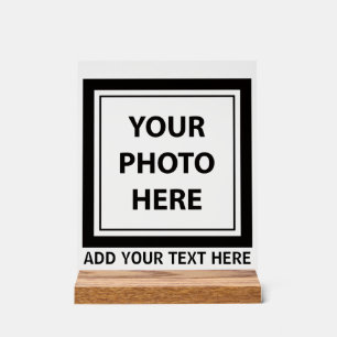 Foto hochladen und Text hinzufügen - Anpassen Acrylschild