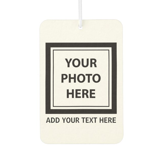 Foto hochladen und Text hinzufügen - Anpassen Autolufterfrischer (Vorderseite)