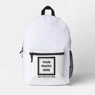 Foto hochladen und Text hinzufügen - Anpassen Bedruckter Rucksack