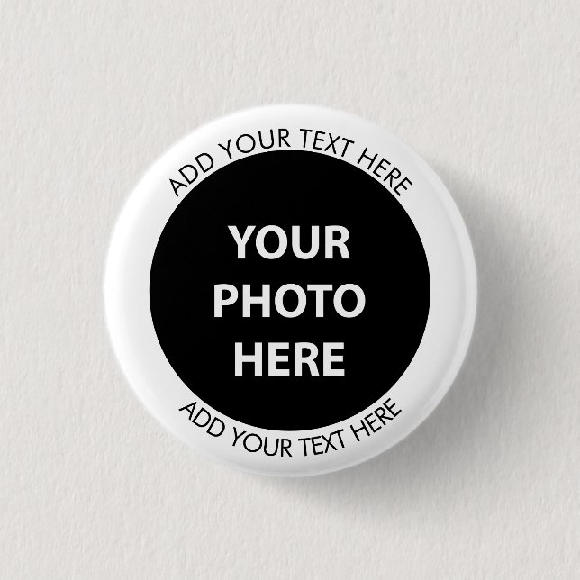 Foto hochladen und Text hinzufügen - Anpassen Button (Vorderseite)