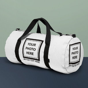 Foto hochladen und Text hinzufügen - Anpassen Duffle Bag