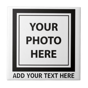 Foto hochladen und Text hinzufügen - Anpassen Fliese