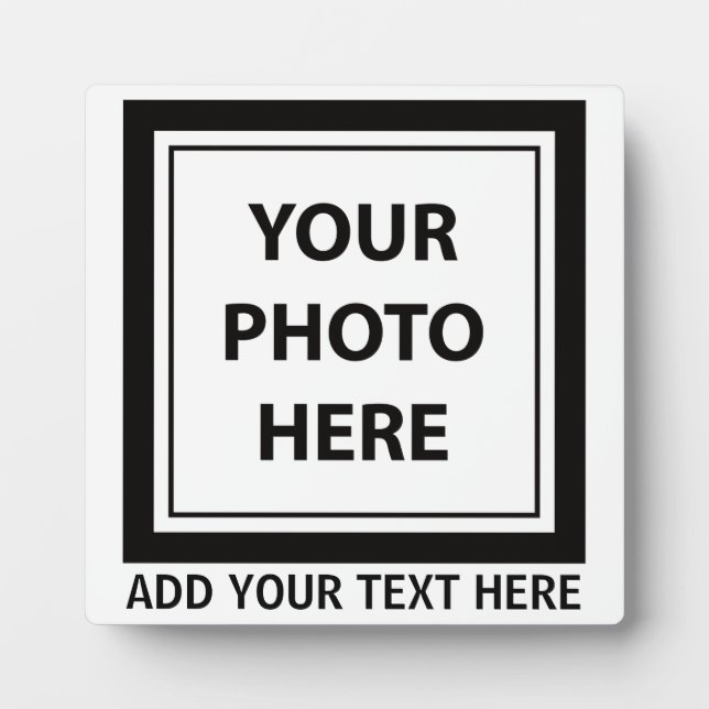 Foto hochladen und Text hinzufügen - Anpassen Fotoplatte (Vorderseite)
