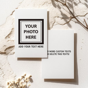 Foto hochladen und Text hinzufügen - Anpassen Karte