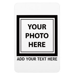 Foto hochladen und Text hinzufügen - Anpassen Magnet