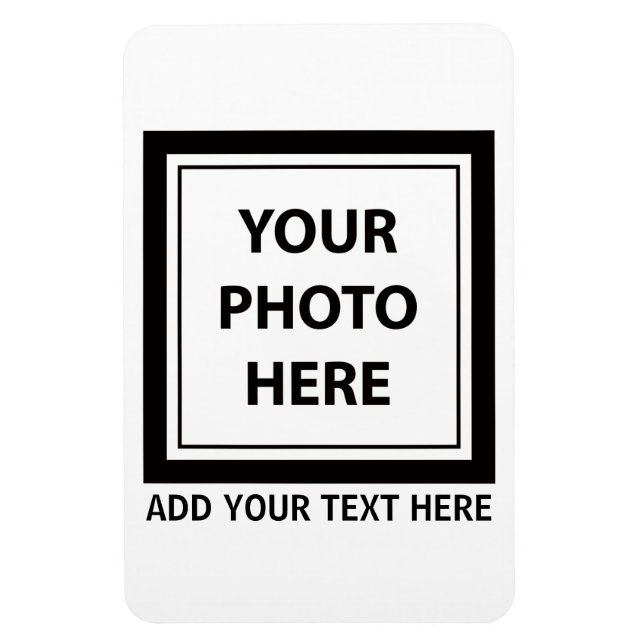Foto hochladen und Text hinzufügen - Anpassen Magnet (Vertikal)