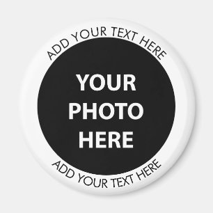 Foto hochladen und Text hinzufügen - Anpassen Magnet