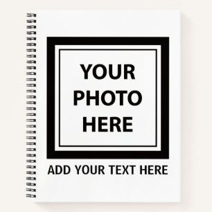 Foto hochladen und Text hinzufügen - Anpassen Notizbuch