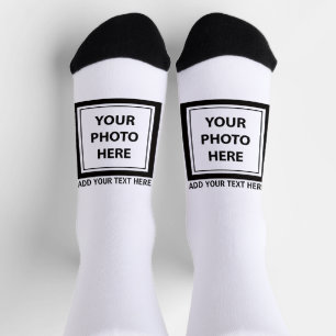Foto hochladen und Text hinzufügen - Anpassen Socken