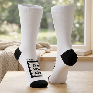 Foto hochladen und Text hinzufügen - Anpassen Socken