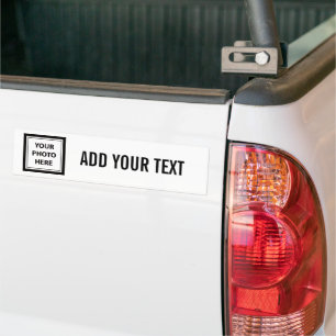 Foto hochladen und Text hinzufügen - Einfach anpas Autoaufkleber