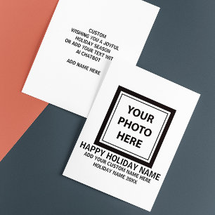 Foto hochladen und Text hinzufügen - Einfach anpas Feiertagskarte