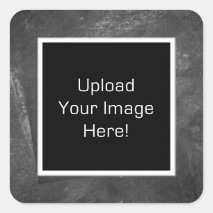 Foto Hochladen von Imitaten Chalkboard Frame Stick Quadratischer Aufkleber