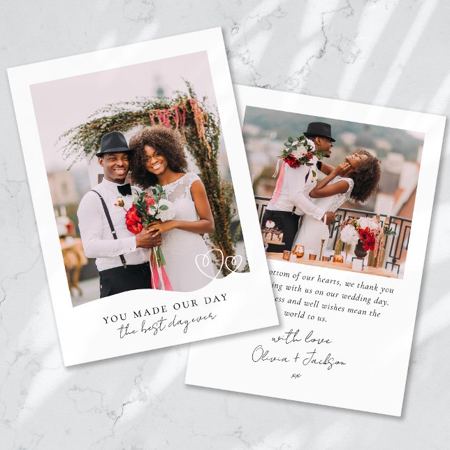 Foto Hochzeit am besten am Tag Dankeskarte (Von Creator hochgeladen)