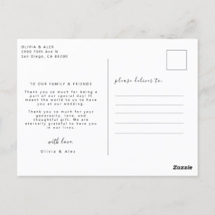 Foto Hochzeit Danke  Postkarte