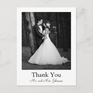 Foto-Hochzeit danken Ihnen Postkarte