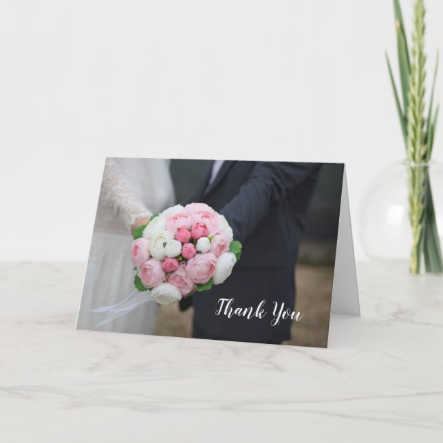 Foto Hochzeit Dankeschön-Karte Dankeskarte (Vorderseite)