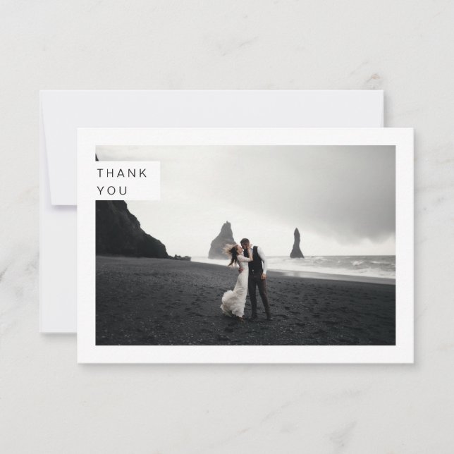 Foto Hochzeit Dankeschön-Karte Dankeskarte (Vorderseite)
