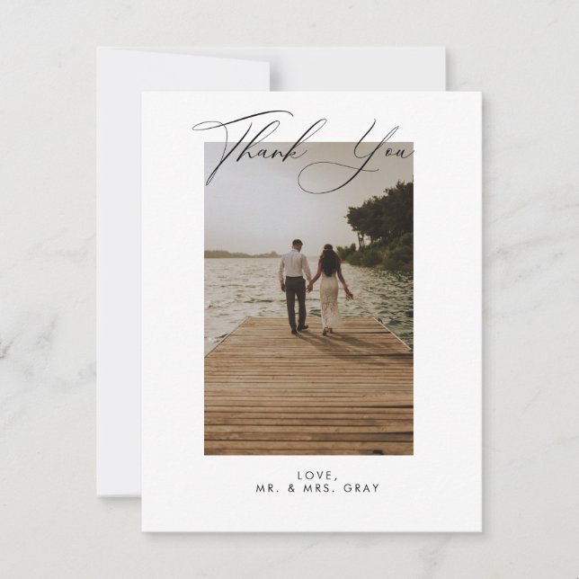Foto Hochzeit Dankeschön-Karte Einladung (Vorderseite)