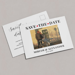 Foto Hochzeit Das Datum der Postkarte speichern