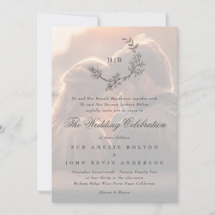 Foto-Hochzeit des klassischen Blumentraumes Einladung