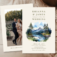 Foto Hochzeit des Watercolor Country Lake