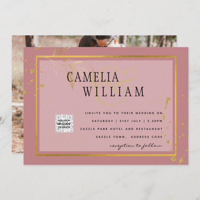 FOTO Hochzeit - Einladung Save the Date (Vorne/Hinten)