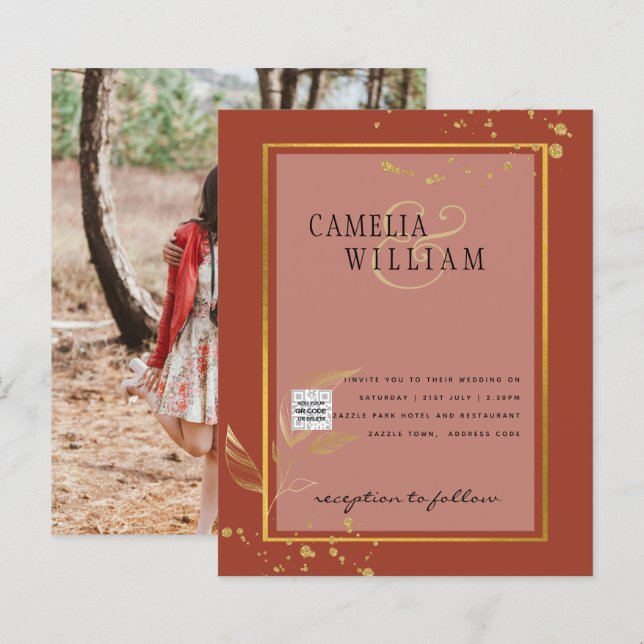 FOTO Hochzeit - Einladung Save the Date (Vorne/Hinten)