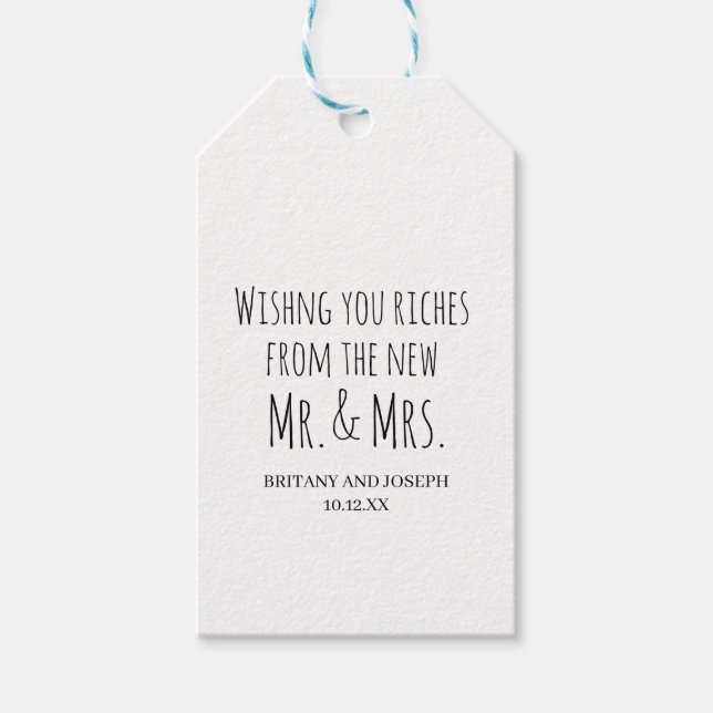 Foto Hochzeit Geschenkanhänger (Vorderseite)