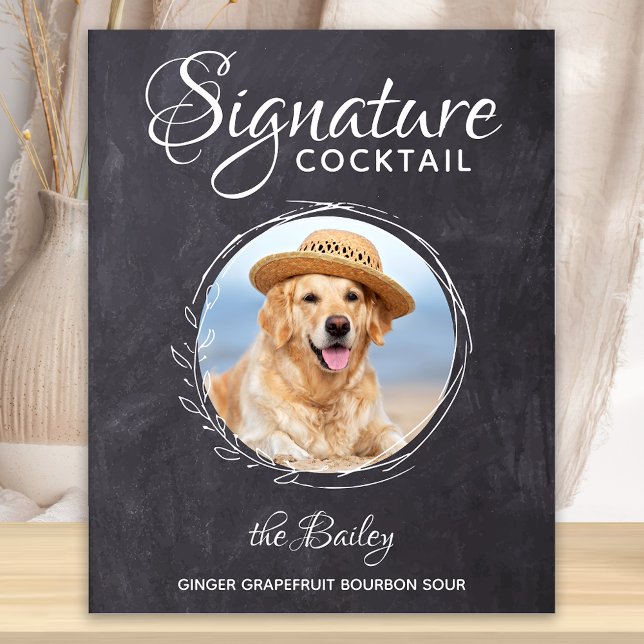 Foto Hochzeit Hund Bar Signature Cocktail Poster (Von Creator hochgeladen)
